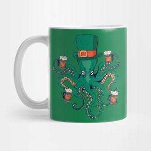 Saint Patricks Day Drunk Kraken Funny Paddys Day Octopus Beer Mug